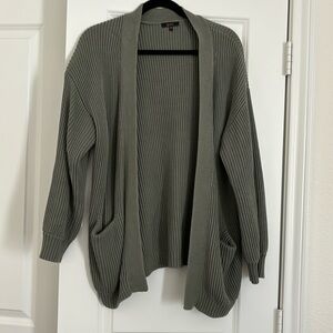 Quince green cotton cardigan size M